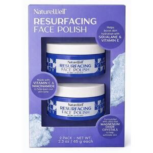 NatureWell RESURFACING FACE POLISH 2Pk 2.3oz Ea Vit C Niacinamide Squalene Vit E